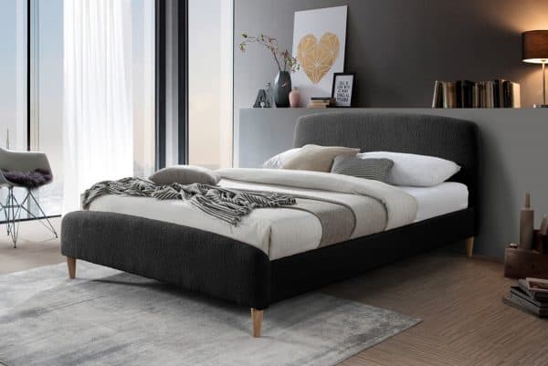 4ft6 Otley Teddy Bear Fabric Bed - Charcoal | Buy Online | Beds.ie