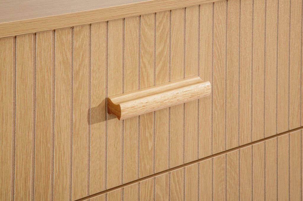 Axel 6 Drawer Fluted Chest - Oak - Image 5