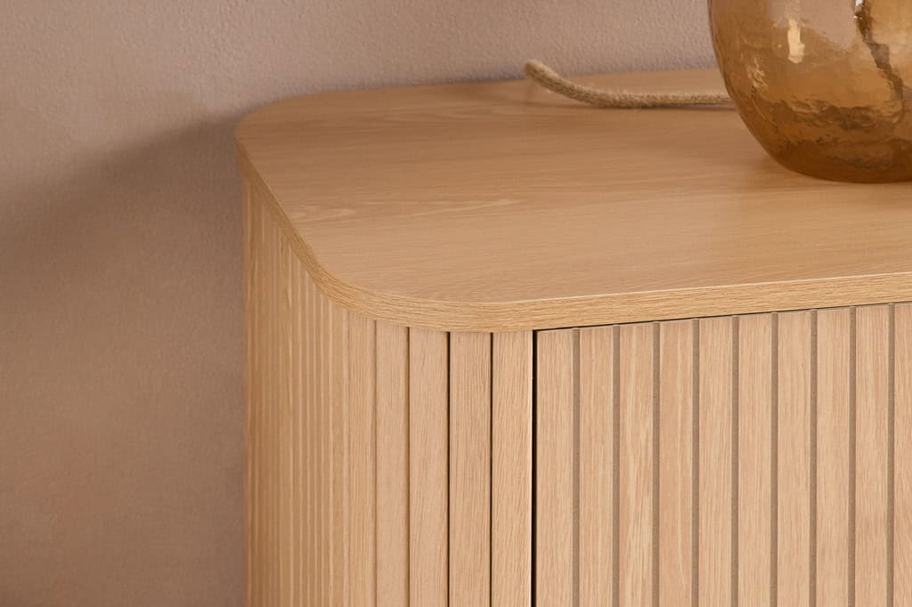 Axel 6 Drawer Fluted Chest - Oak - Image 9