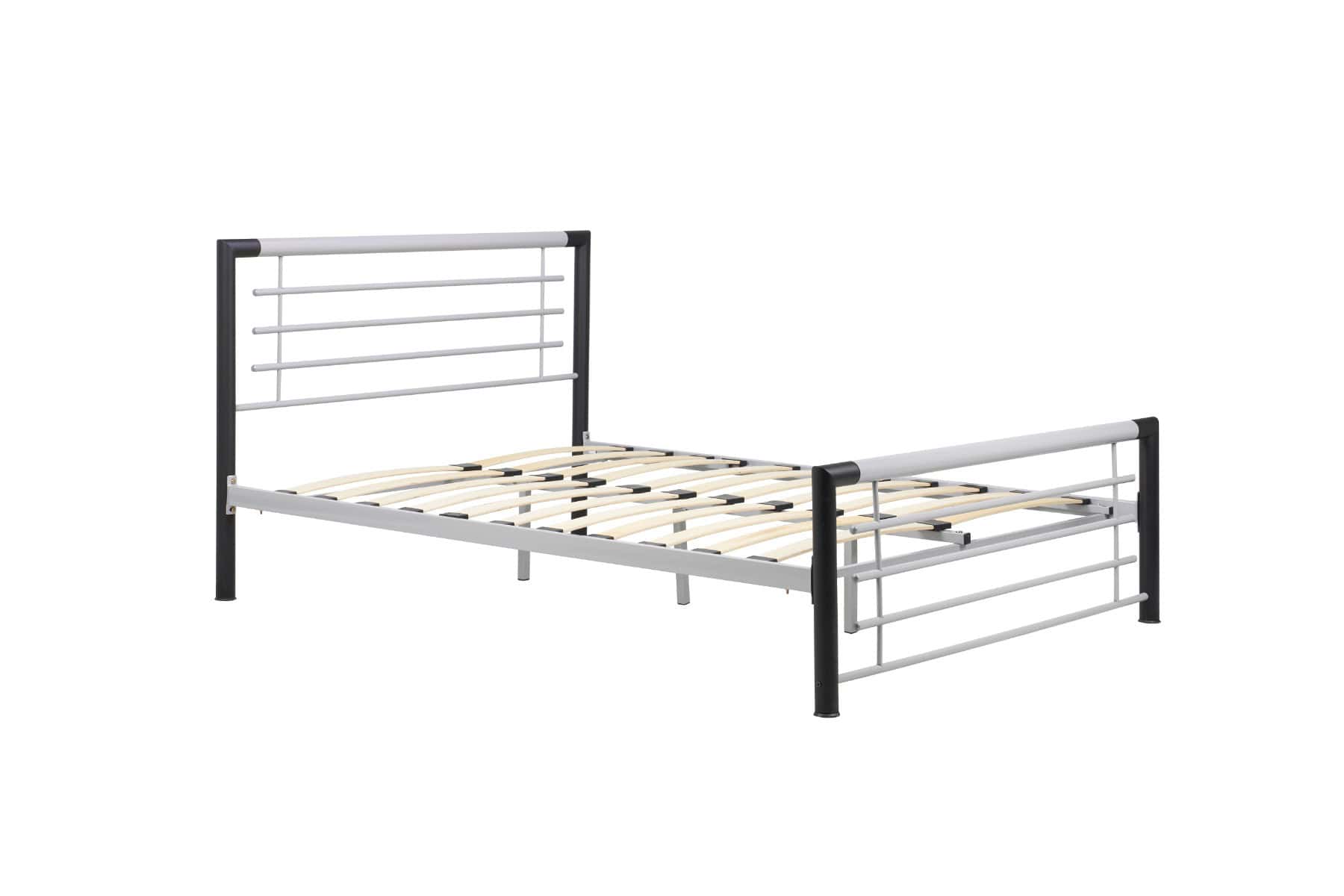 Faro 4ft Bedframe - Silver/Black - Image 5