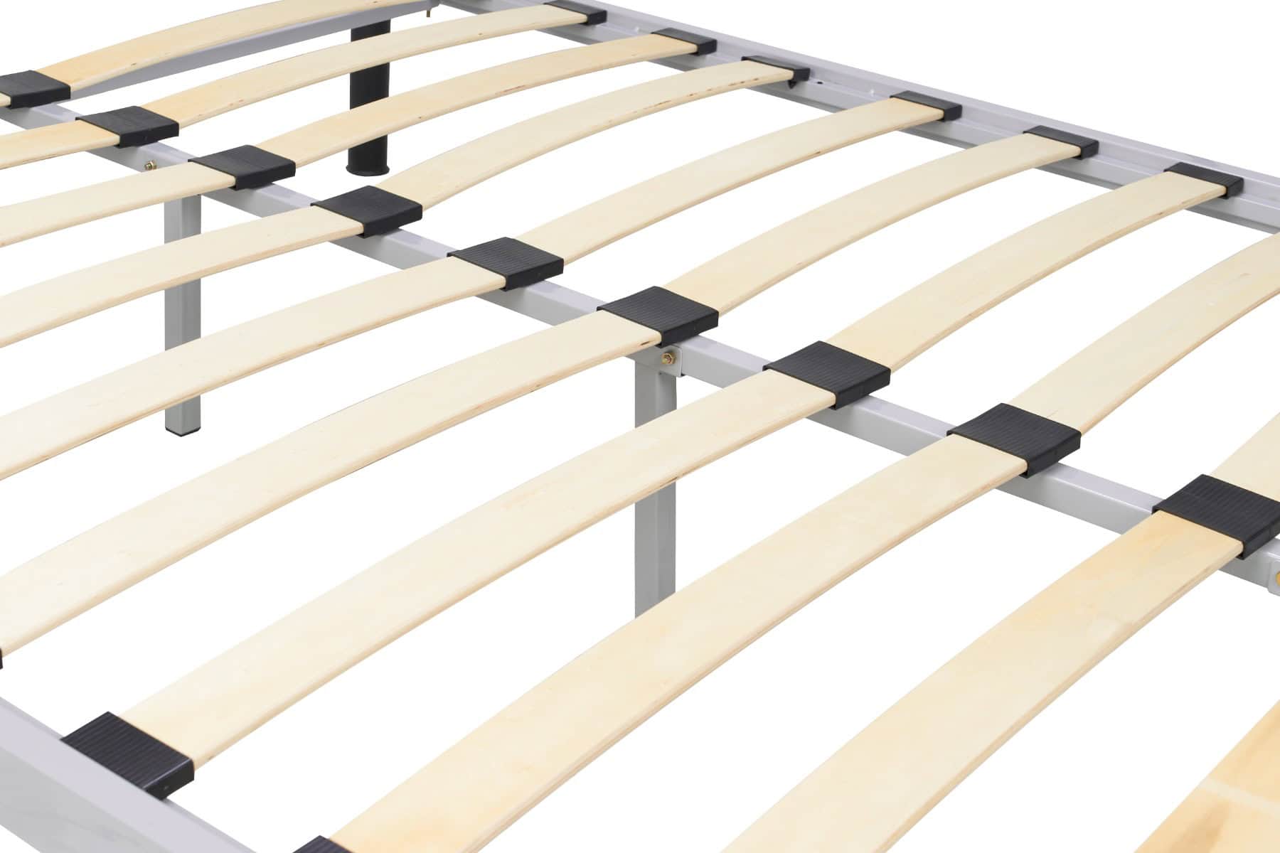 Faro 4ft Bedframe - Silver/Black - Image 6