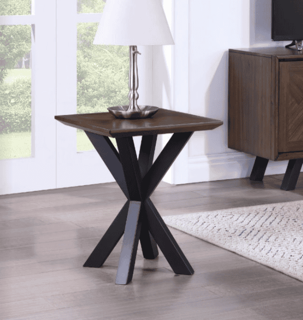 Nevada Square Lamp Table - Dark Wood | Buy Online | Beds.ie