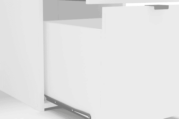 Ava 5 Drawer Dressing Table & Mirror - White - Image 8