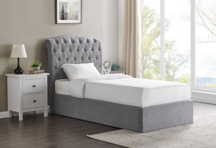 Limelight Rosa 4ft6 Ottoman - Light Grey - Image 2