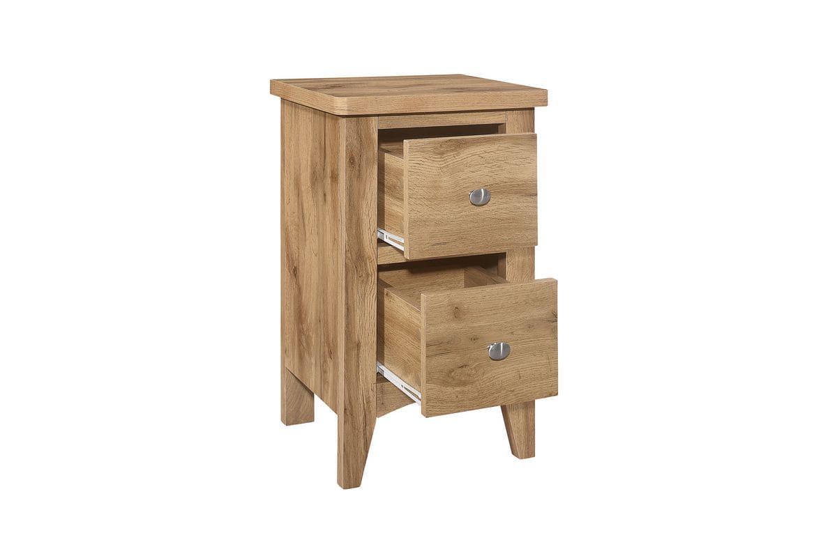 Hampstead 2 Drawer Bedside - Oak - Image 3