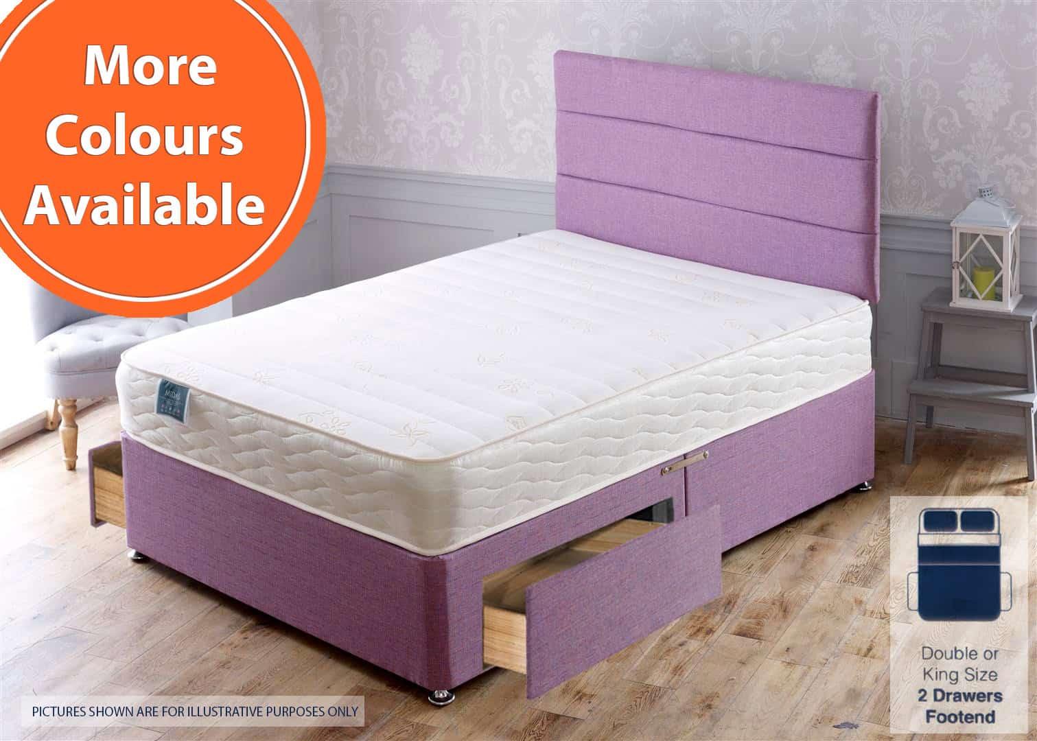 Apollo 4ft6 Midas 2 Drawer Bed | Buy Online | Beds.ie