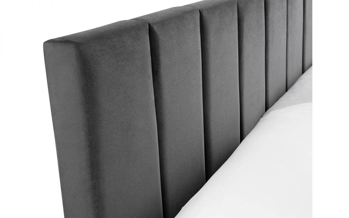 Roswell 4ft6 Bed in a Box - Grey Velvet - Image 6