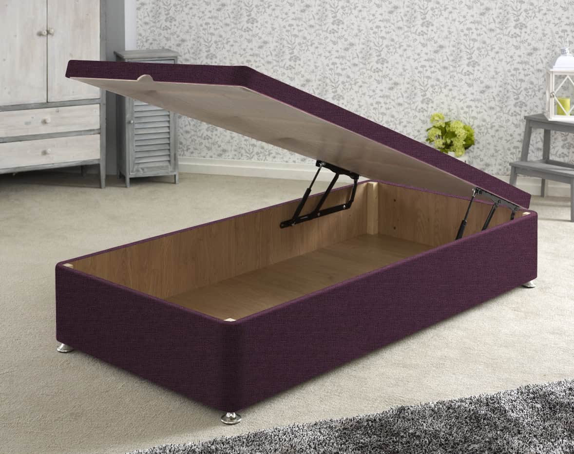 Apollo 3ft Azzure Purple Front Opening Ottoman Base | Buy Online | Beds.ie