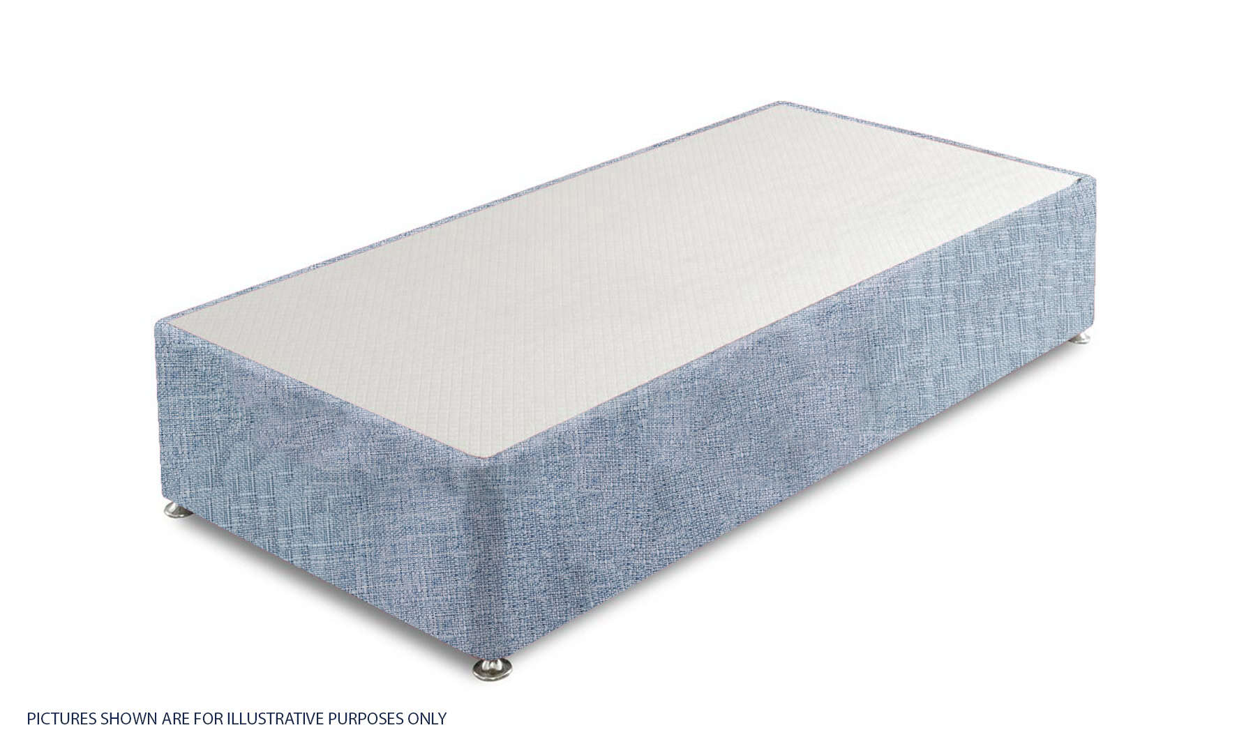 Apollo 2ft6 Azzure Light Blue Divan Base | Buy Online | Beds.ie