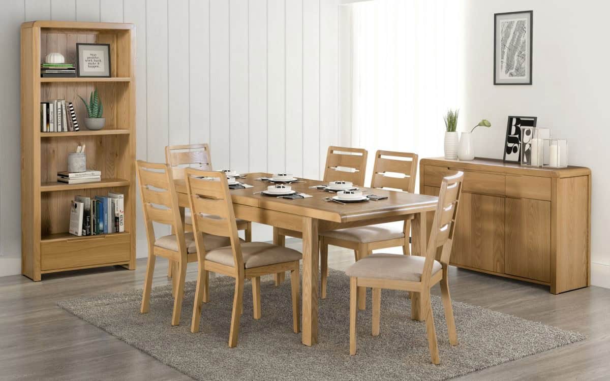 Contour Extending Dining Table - Waxed Oak | Buy Online | Beds.ie