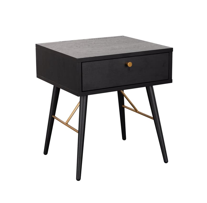 Barcelona Bedside Table - Black & Copper - Image 2