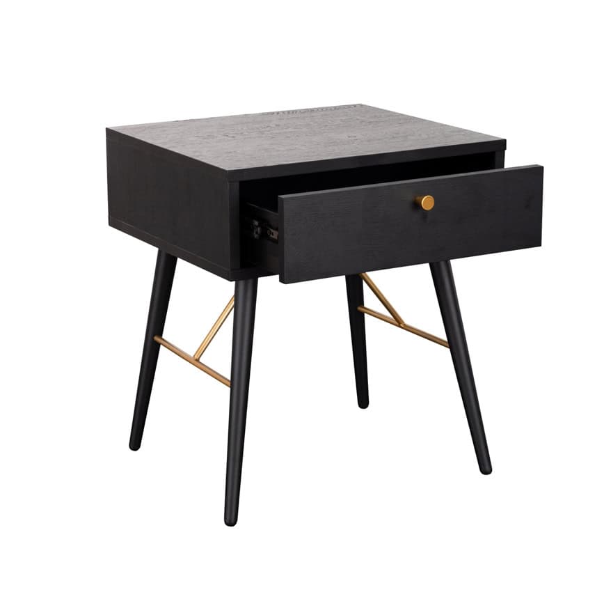 Barcelona Bedside Table - Black & Copper - Image 3