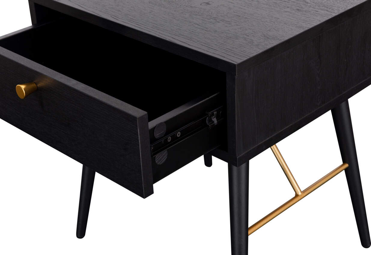 Barcelona Bedside Table - Black & Copper - Image 5