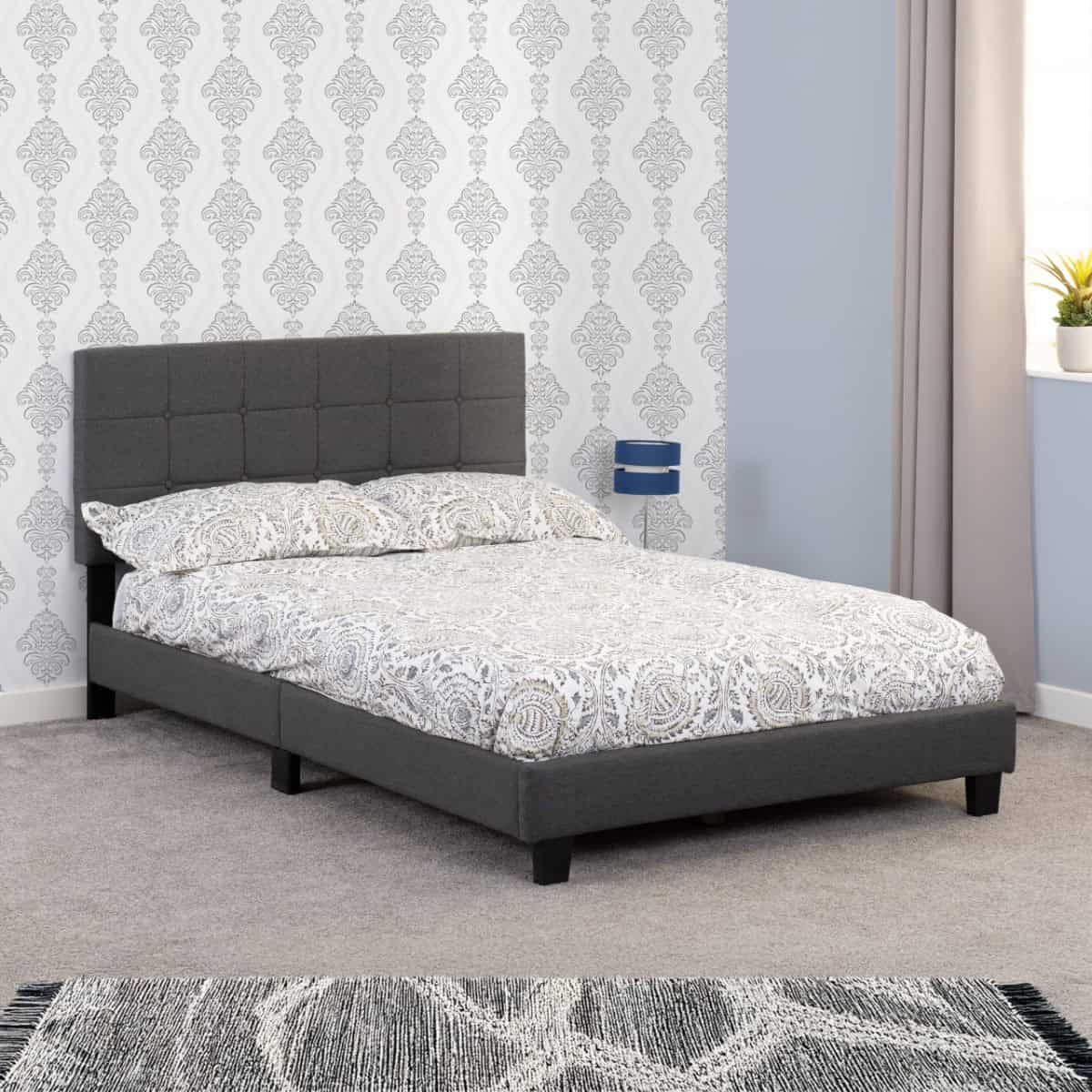 Arran 4ft6 Bedframe - Dark Grey - Image 2