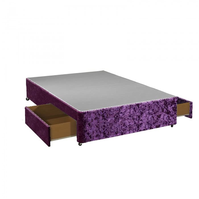 Apollo 4ft6 Glitz Purple 2 Drawer Divan Base | Buy Online | Beds.ie