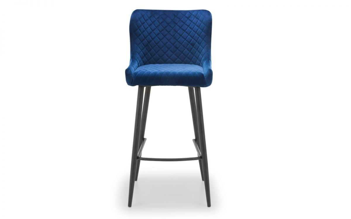 Watson Bar Stool - Blue Velvet - Image 2