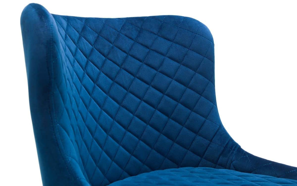 Watson Bar Stool - Blue Velvet - Image 4
