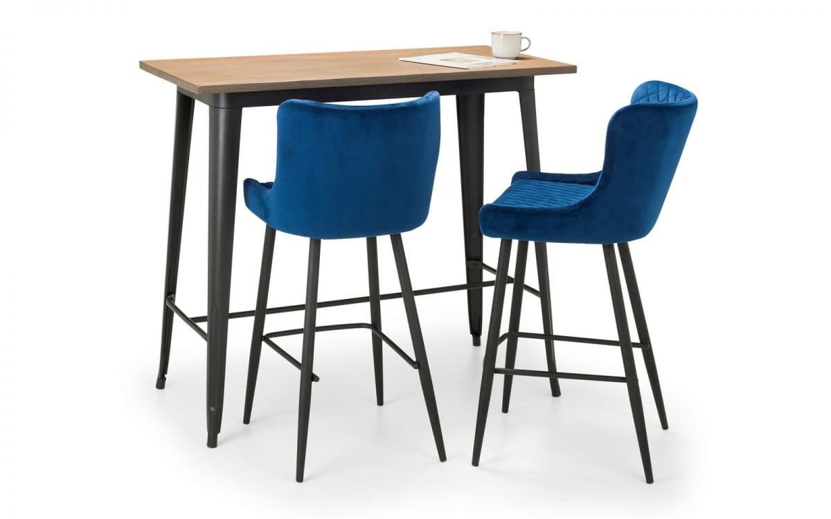 Watson Bar Stool - Blue Velvet - Image 6