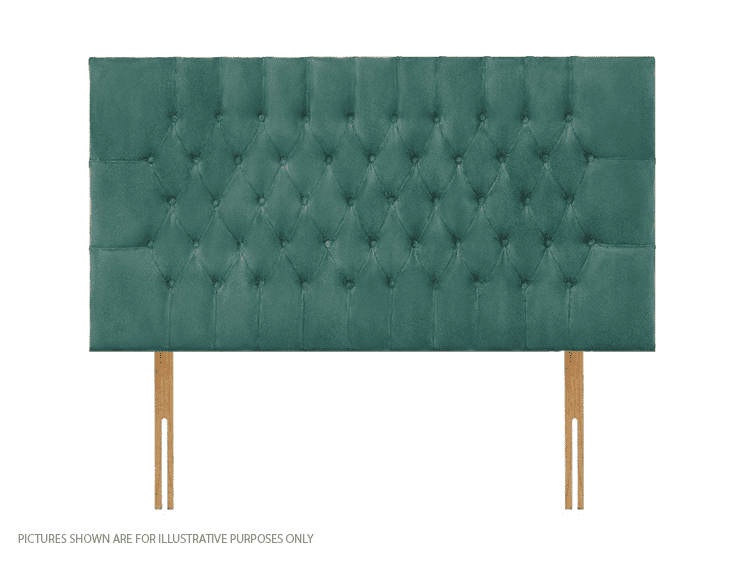 Apollo 5ft Lincoln Headboard - Velvet Turquoise | Buy Online | Beds.ie
