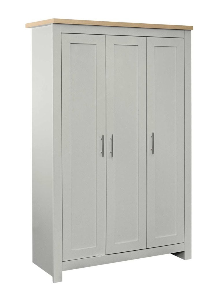 Highgate 3 Door Wardrobe - Grey & Oak - Image 2