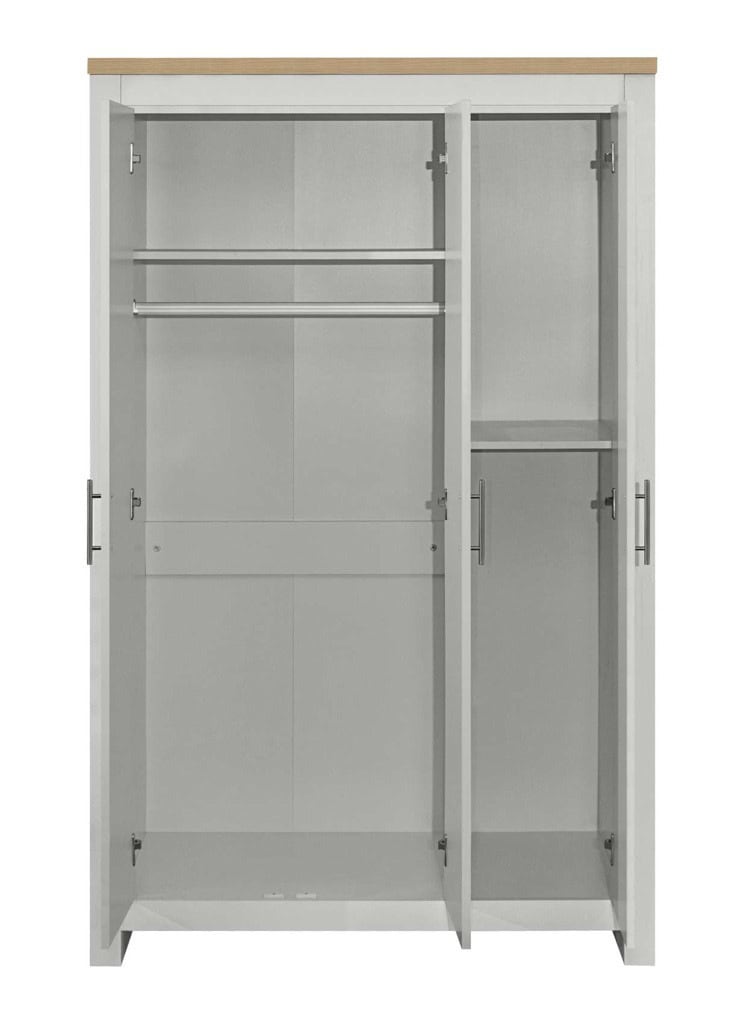Highgate 3 Door Wardrobe - Grey & Oak - Image 4