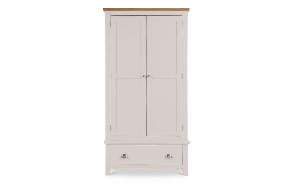 Hayley 2 Door Combination Wardrobe - Elephant Grey - Image 2