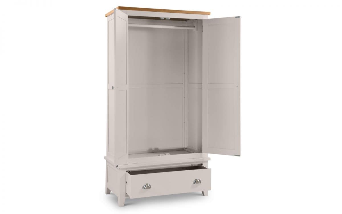 Hayley 2 Door Combination Wardrobe - Elephant Grey - Image 3