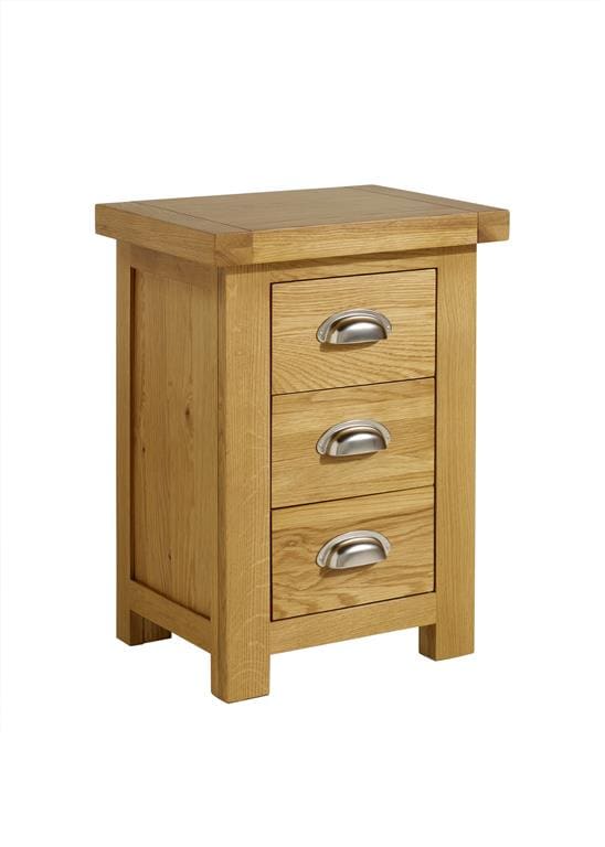 Woburn Small 3 Drawer Bedside - Oak - Image 3