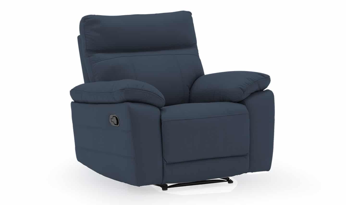 Positano 1 Seater Reclining Armchair - Indigo | Buy Online | Beds.ie