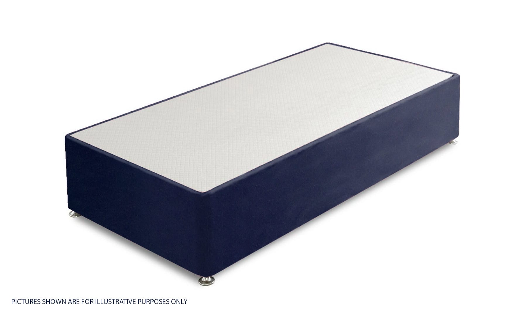 Apollo 2ft6 Velvet Navy Blue Divan Base | Buy Online | Beds.ie