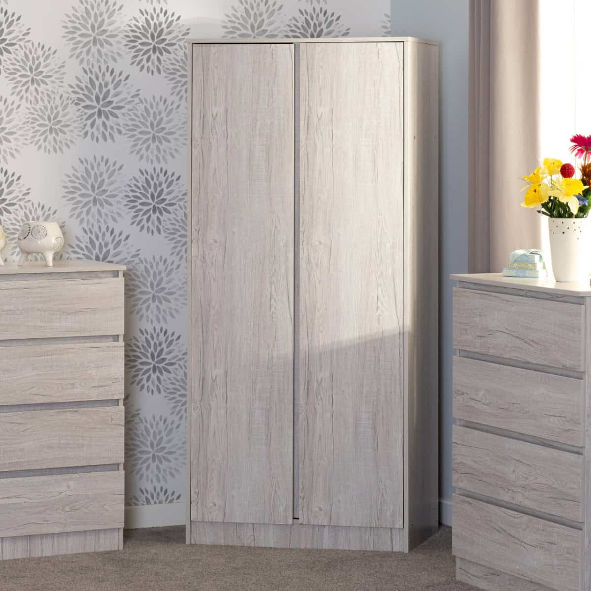Malvern 2 Door Wardrobe - Urban Snow - Image 7