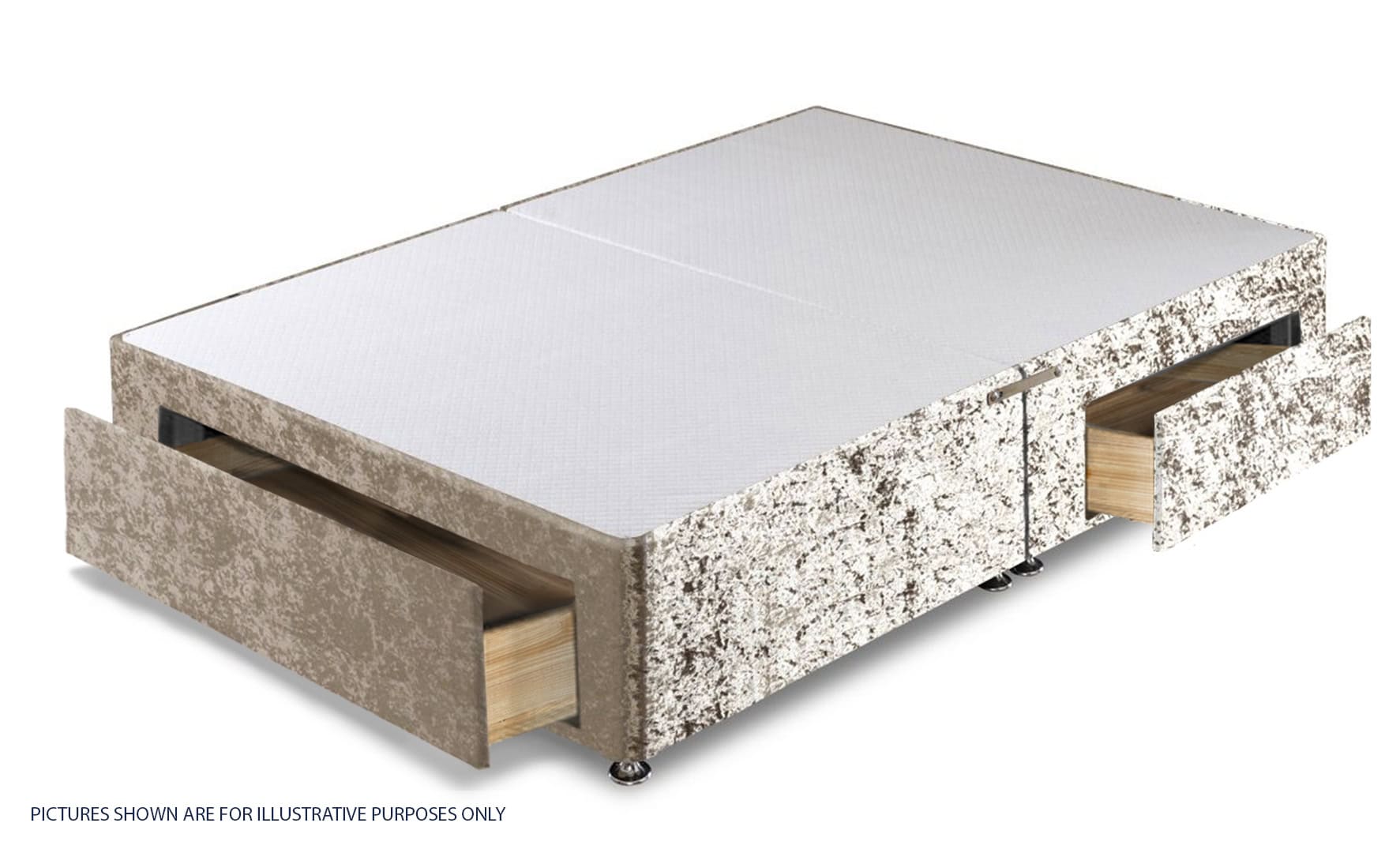 Apollo 4ft Glitz Sahara Jumbo Drawer Divan Base - Image 2