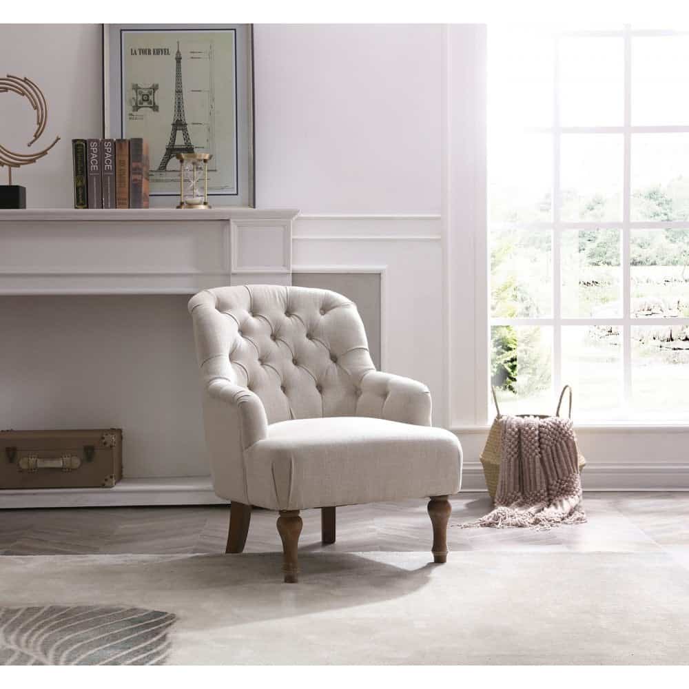 Bianca Armchair - Cream Linen | Buy Online | Beds.ie