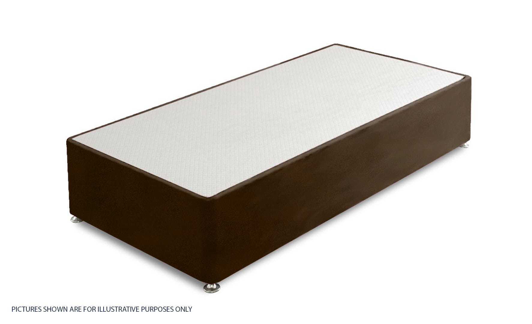 Apollo 3ft Velvet Brown 2 Drawer Divan Base | Buy Online | Beds.ie