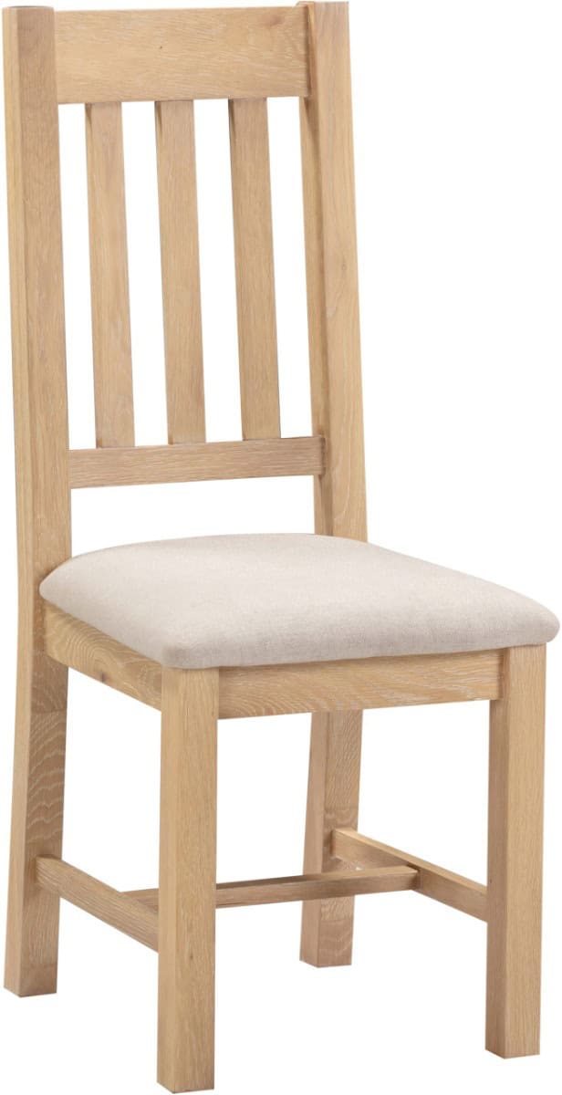 Windsor Slatted Back Dining Chair (x2 Per Box) - Natural Oak - Image 2