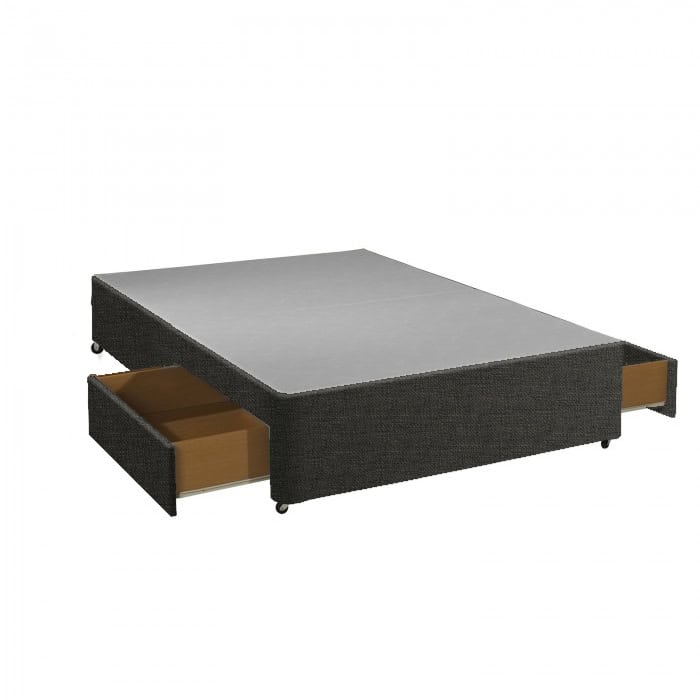 Apollo 4ft6 Azzure Dark Grey 2 Drawer Divan Base | Buy Online | Beds.ie