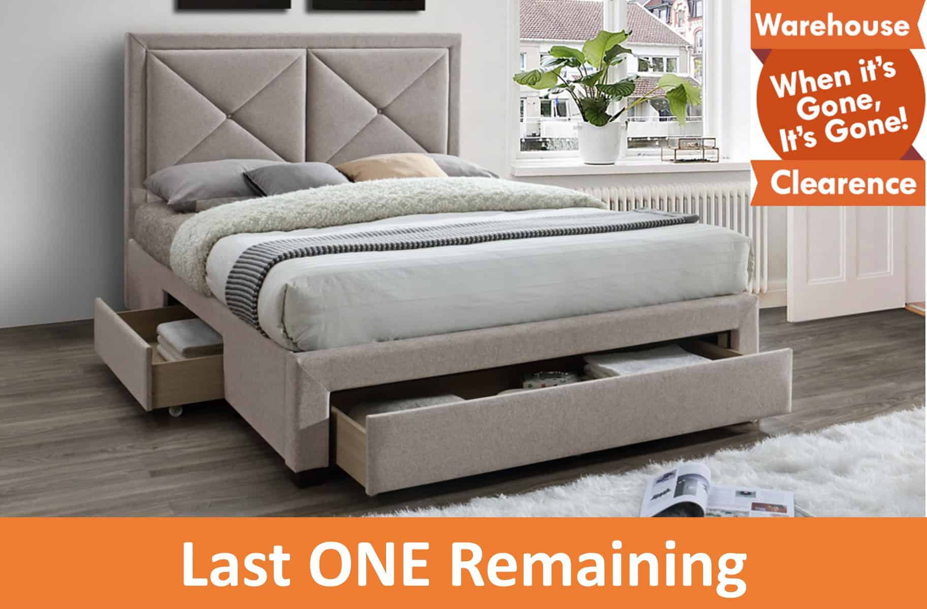 Limelight Cezanne 4ft6 3 Drawer Bedframe - Mink Velvet - Image 2