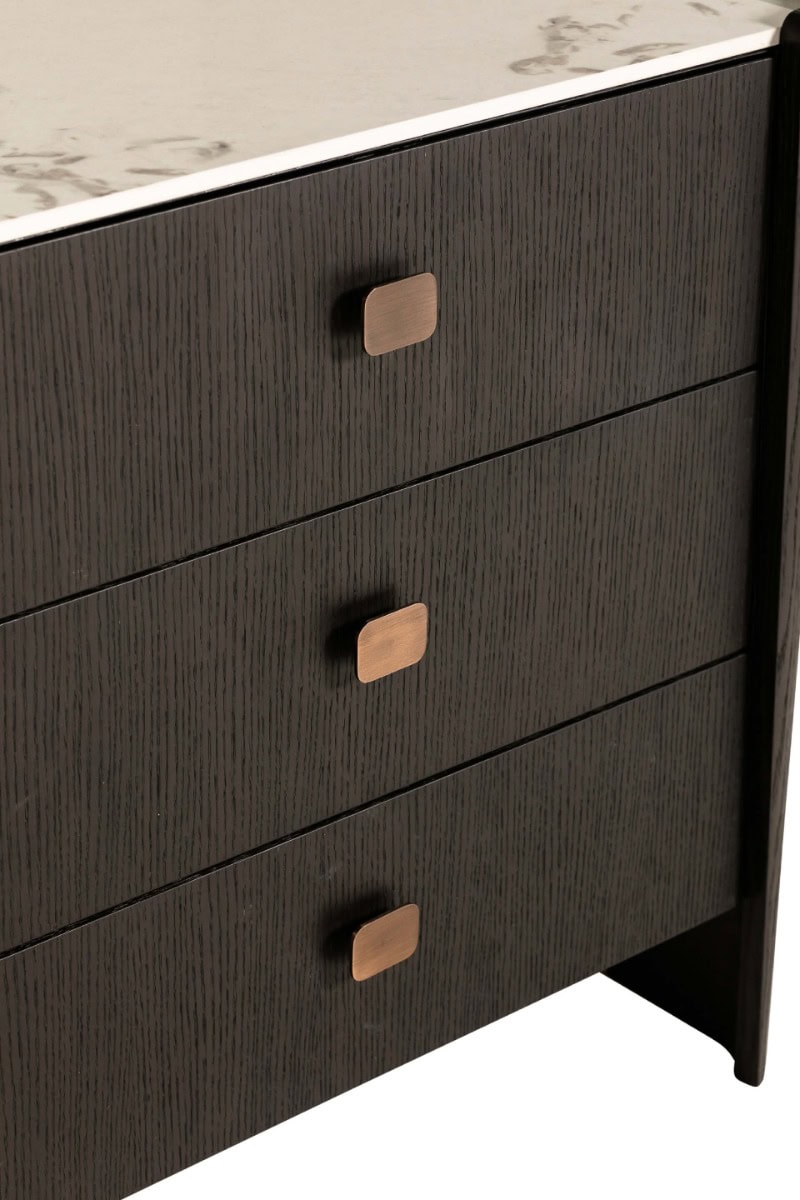 Rhodes 6 Drawer Chest of Drawers - Ebony - Image 4