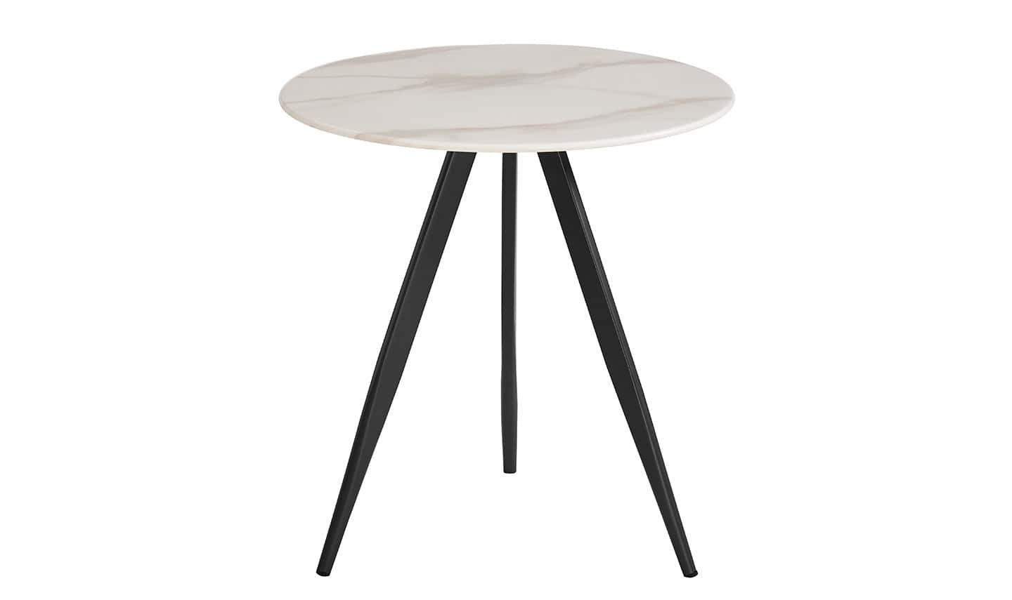Circe Lamp Table - White Marble Glass | Buy Online | Beds.ie