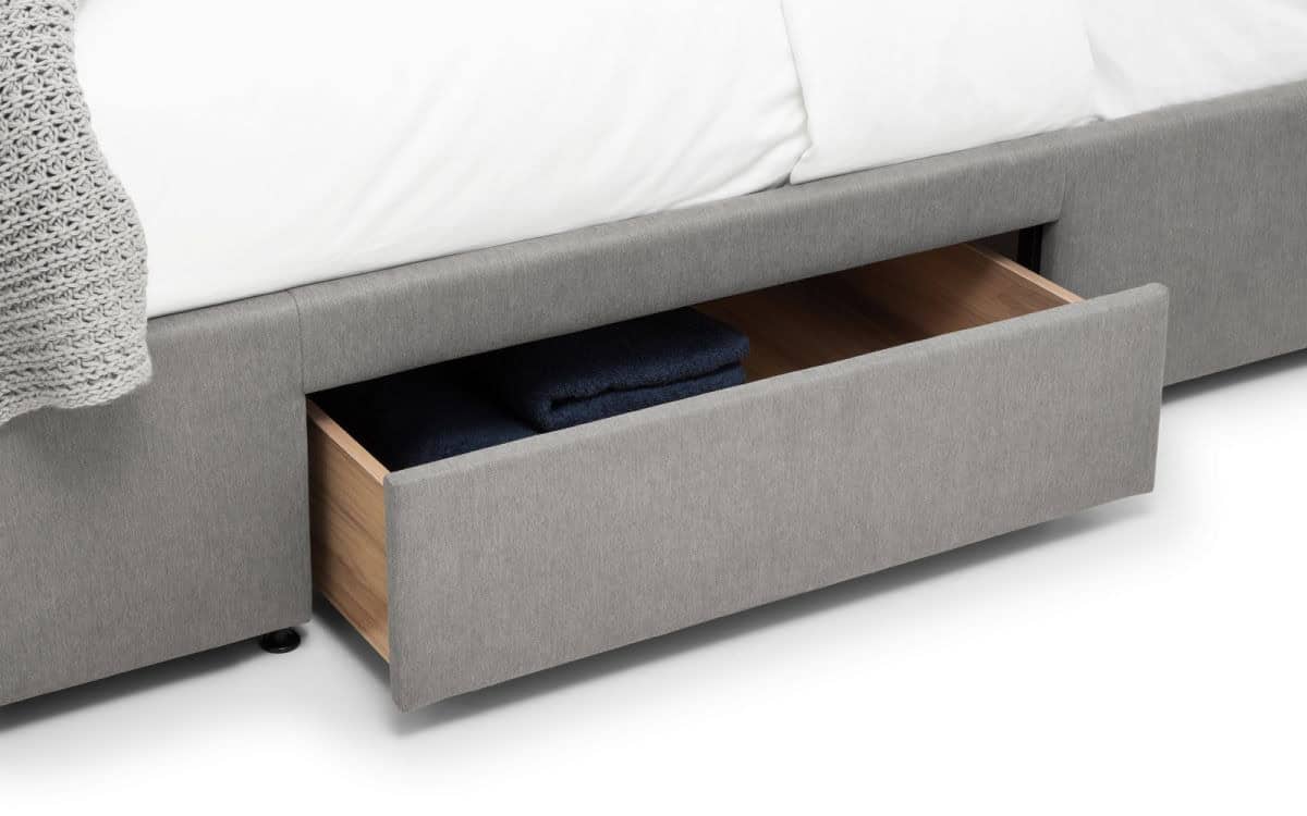 4ft6 Anaheim 4 Drawer Bedframe - Grey - Image 4