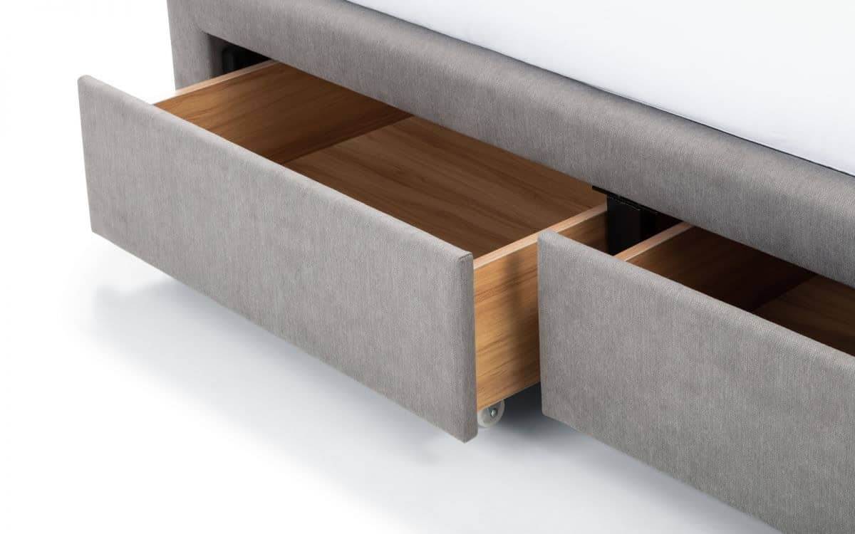 4ft6 Anaheim 4 Drawer Bedframe - Grey - Image 5