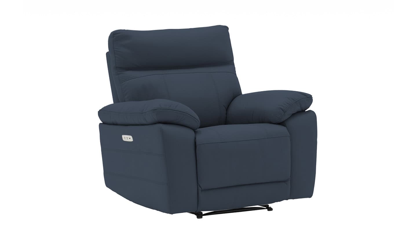 Positano 1 Seater Electric Reclining Armchair - Indigo | Buy Online | Beds.ie