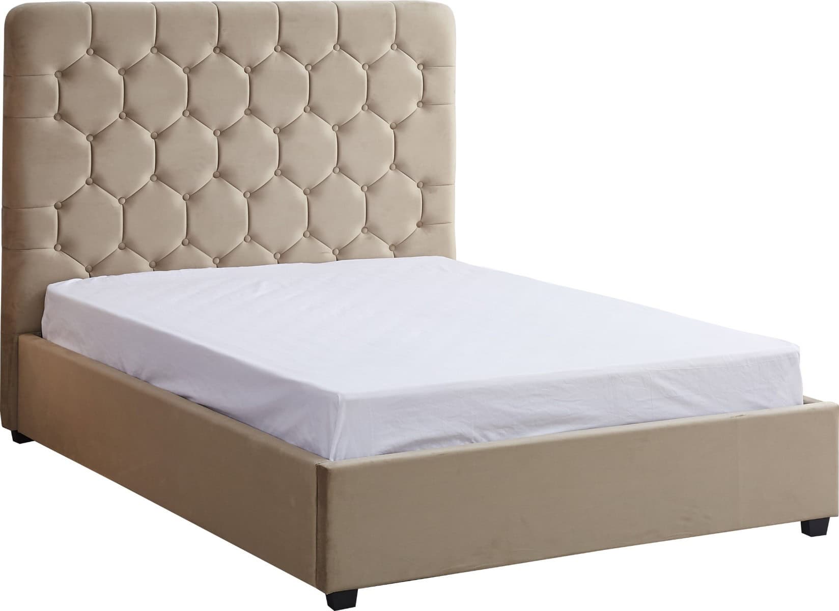 Madison 5ft Ottoman Bedframe - Fawn Velvet - Image 3