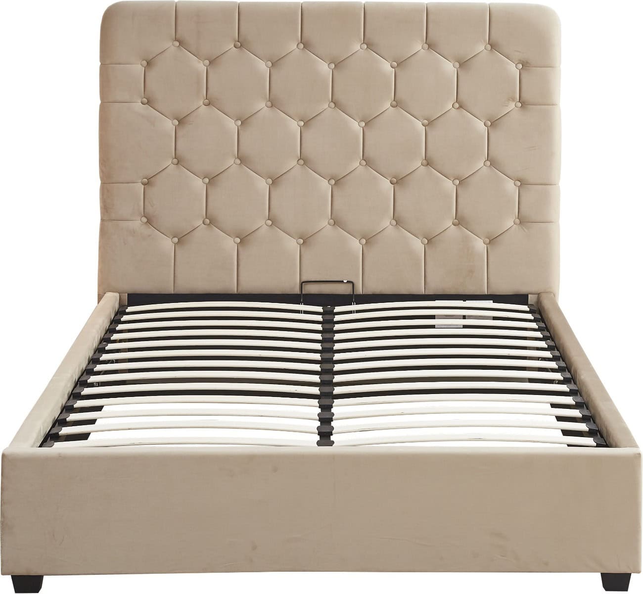 Madison 5ft Ottoman Bedframe - Fawn Velvet - Image 4