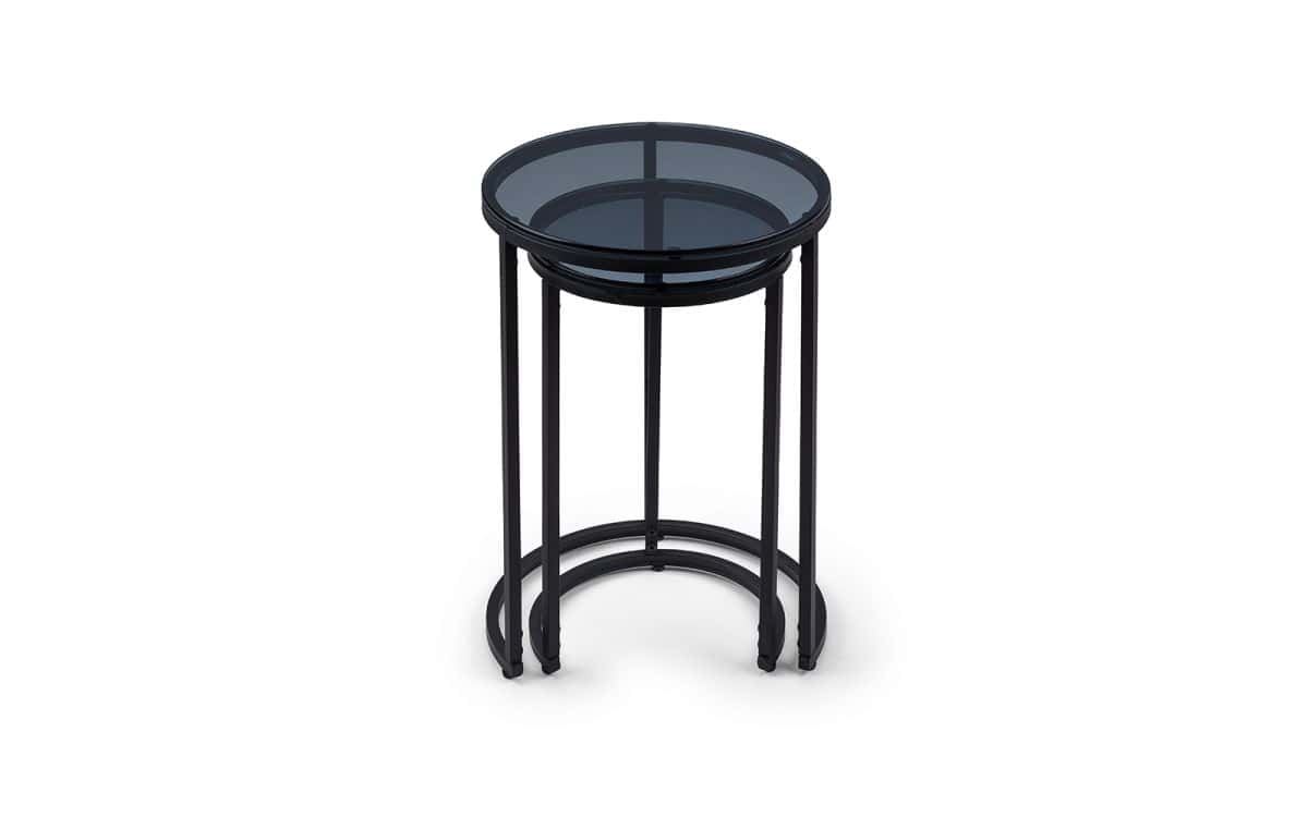 Ohio Round Nesting Tables - Smoked Glass - Image 2