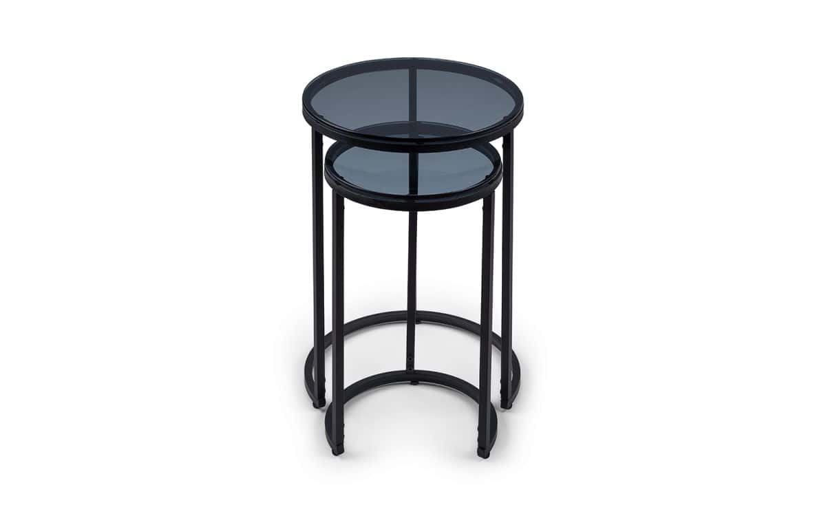 Ohio Round Nesting Tables - Smoked Glass - Image 3