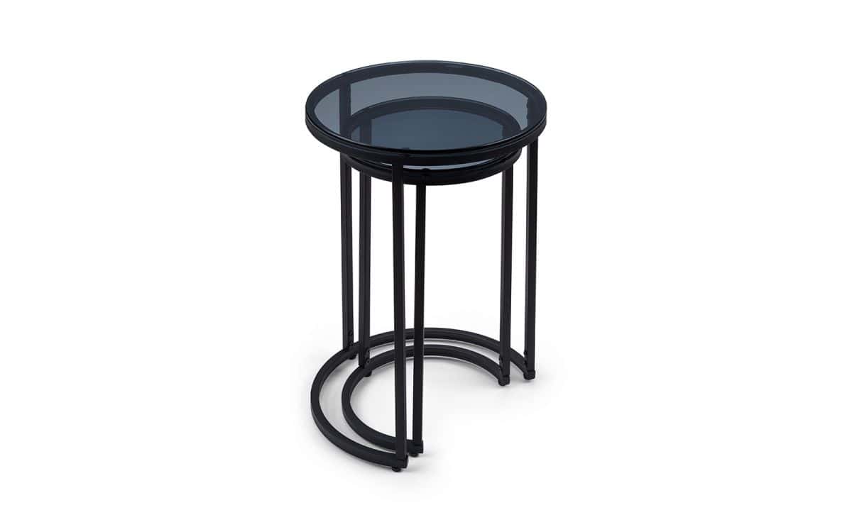 Ohio Round Nesting Tables - Smoked Glass - Image 7