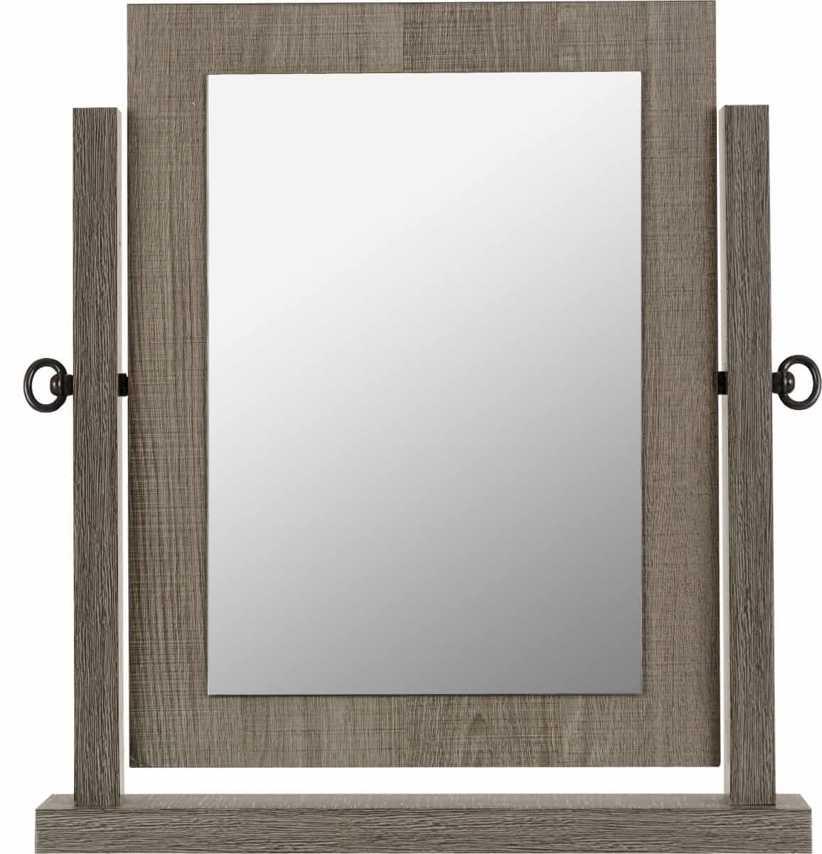 Lisbon Dressing Table Mirror - Black Wood Grain - Image 2