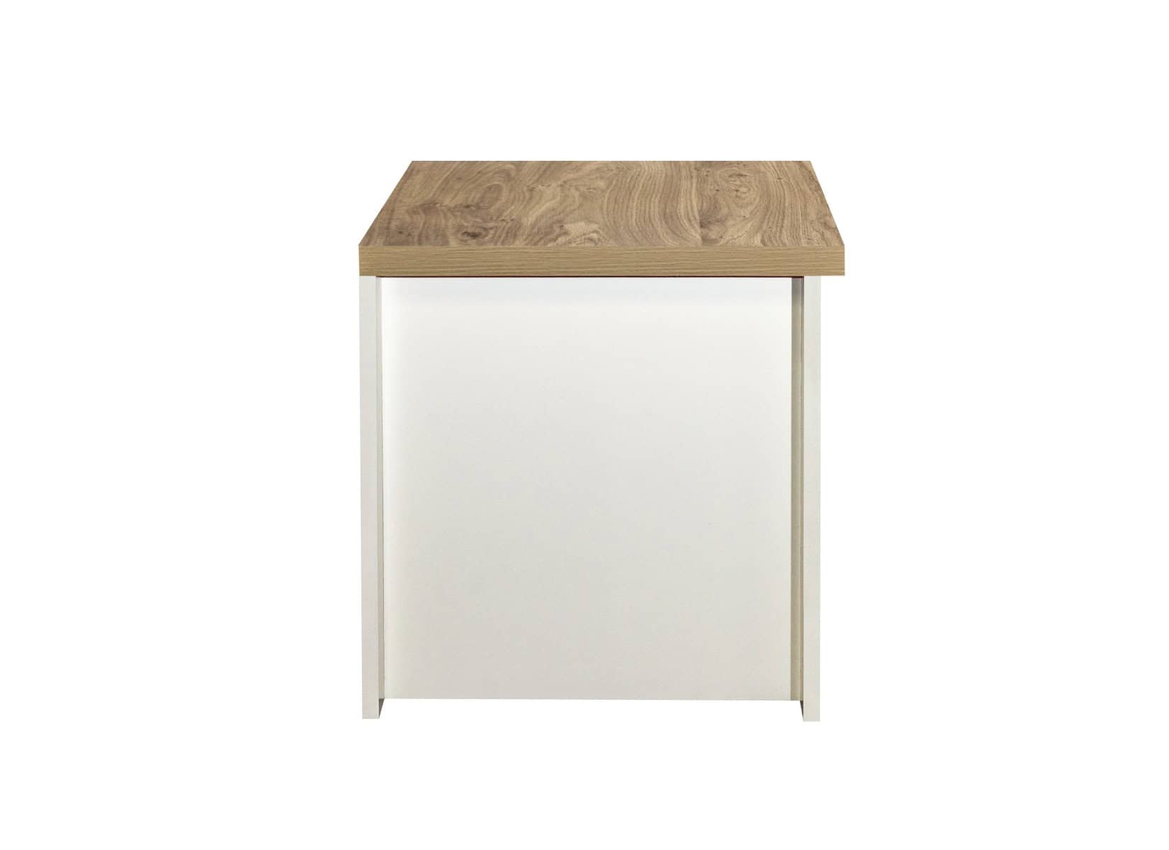 Highgate 1 Drawer Lamp Table - Cream & Oak - Image 8
