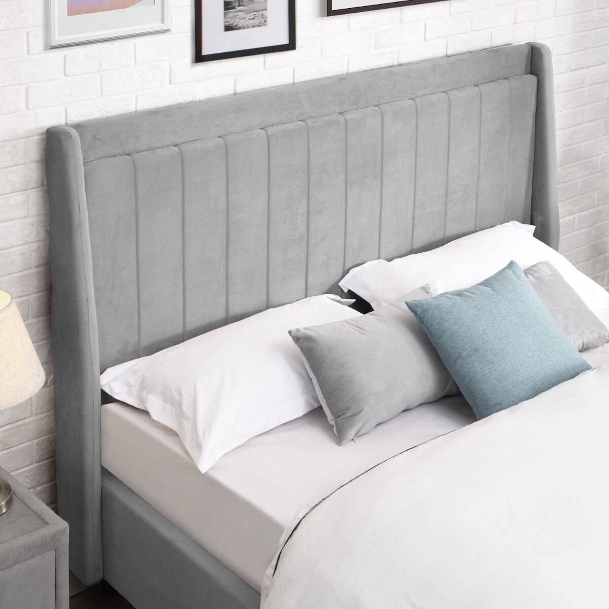 Mayo 4ft6 Bedframe - Grey - Image 3